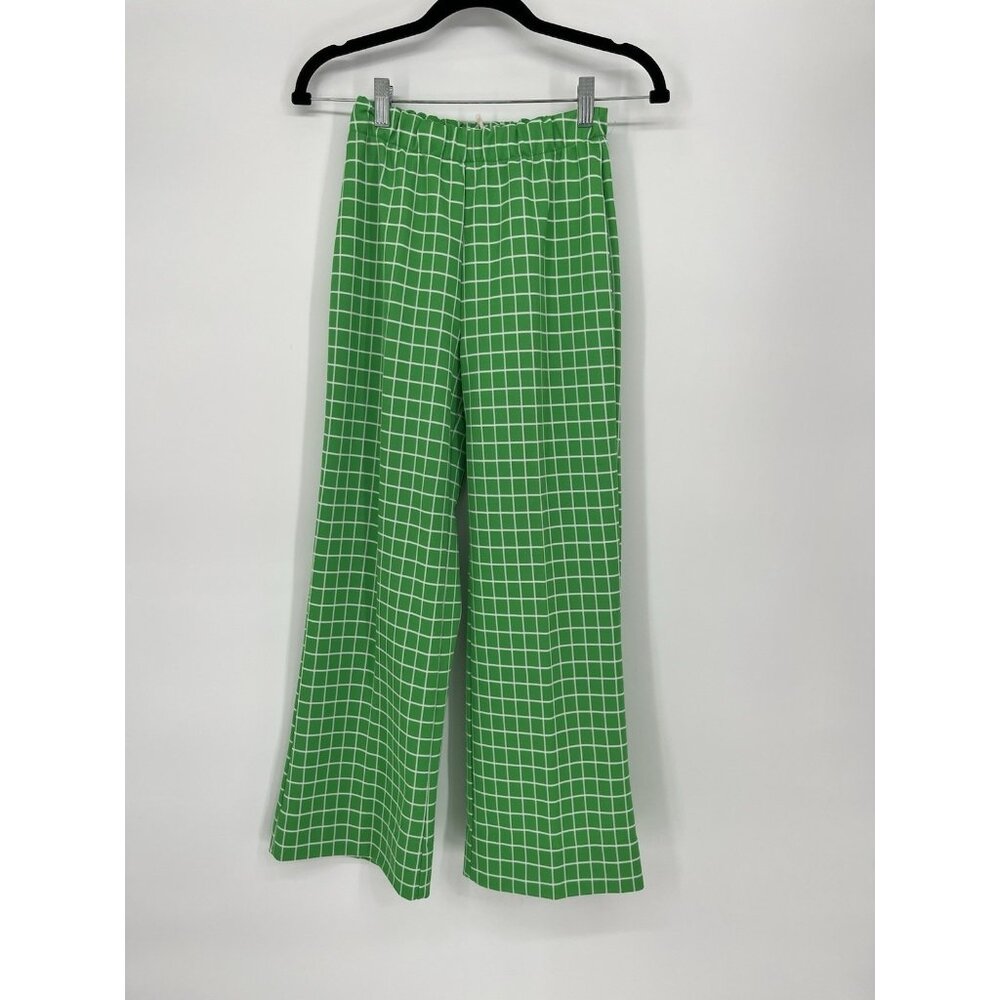 Mr. Sweet kelly Green Windowpane Pull on Pants No Size Approx. XS